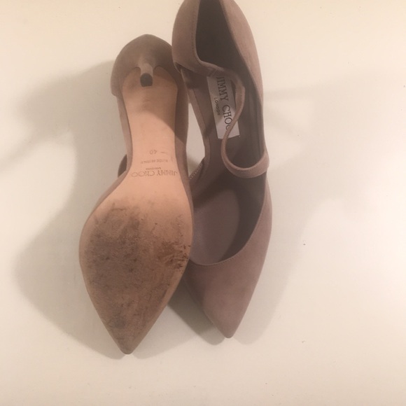 Beautiful taupe suede Jimmy Choo high heels - Picture 2 of 7